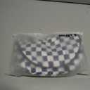 MEISEY Checkered Crossbody Messenger Bag, Black and White Pattern, Adjustable Shoulder Strap