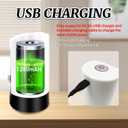 Water Table Pump, Portability Electric Water Pump with USB Data Cable,White Automatic Drinking Water Bottle Pump for Travel, Kitchen, Home, Office