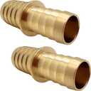 2 PCS Brass Reducer 3/4" to 5/8" Barb Hose ID Splicer Barbed Fitting, Hex Union Connector by CX WONDERLAND