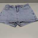 Denim Skort for Women High Waist Mini Denim Skirt Casual Stretch Women Jean Skirt with Pockets Medium