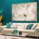 SOUGUAN Flower Wall Art for Living Room 32x48 Inch Gold Large Artwork Painting for Bedroom Kitchen Home Office Room Decore