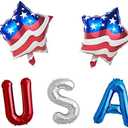 Independence Day Balloon Set Party Decoration Patriotic Decorations,4th of July Decor,USA Party Balloons Patriotic Day Decoration Set,balloons for 4th of July Party Supplies(USA-FLAG-STAR))