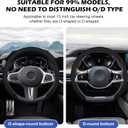 Frani Nappa Leather Steering Wheel Cover,Universal Fit 15 Inch-Premium Non-Slip Breathable Comfort Grip for Cars Trucks SUVs,Anti-Slip Durable Interior Upgrade Black