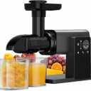 Cold Press Juicer Machines, Slow Masticating Juicers with LED Smart Touch Screen, Professional Extractor for Leafy Greens, Kale & Fibrous Vegetables, 2 Modes & Reverse, BPA-Free
