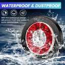 LED Trailer Light Kit - Round 16LED Tail Lights With Rubber Ring, Stop Brake Running Reverse Lamps for Trucks (4pcs, Red and White)