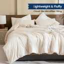 Paxrac Beige Comforter and Pillowcase - Twin/Twin XL Size, Cream 2 Piece Set, Lightweight Neutral Bedding for All Seasons, Soft Breathable - 68x90In Comforter & 1 Pillowcase