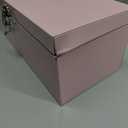 16" Portable Metal Toolbox Large Tool Box 18-Gauge Fishing Tackle Box Tool Box Drawer Organizer With Metal Latch and Handle Pink