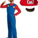 Nintendo Super Mario Costume, Officially Licensed Super Mario Brothers Boys Costume (Large, 10-12)
