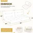 Porch Swing Cushions, Waterproof Patio Swing Cushions Replacement for Outdoor Furniture, 2-3 Seater Outdoor Swing Bench Cushion with Backrest for Patio,Porch, Garden,Backyard, 60x40 (Cream)