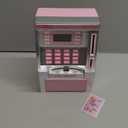 Pink Piggy Bank for Kids, ATM Machine Bank for Real Money with Debit Card, Bill Feeder, Coin Recognition, Balance Calculator, Electronic Savings Safe Box, Gifts for Teen Boy Girl