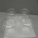 VIHOSE 4 Pack Wine Glass Lamp Shade, 6.3 Height, 1-5/8 Inch Fitter, Clear Light Shade for Light Fixtures Replacement, Wine Bottle Lampshade for Pendant Lights, 5.1 x 6.3 inches