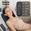 Boriwat Back Massager with Heat, Percussion & Shiatsu 2-in-1 Massager for Lower Back Pain Relief, 3D Deep Tissue Kneading Massage Pillow for Back, Waist, Leg, Foot Relax, Gifts for Women Men