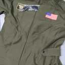 Fun Shack Flight Suit Costume for Men, Air Force Jumpsuit, Mens Fighter Pilot Outfit, Aviation Costume for Adults, Size Medium