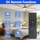 Replacement for Harbor Breeze Ceiling Fan Remote Control A25-TX012 A25-TX025, 6-Speed & Light Dimmer with Learn Key for DC Motor,Natural Breeze & Sleep Timer & Season Slide Switch (Remote Only)
