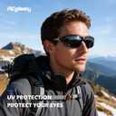 Polarized Sports Sunglasses for Men, Wrap Around Mens Sunglasses UV Protection, Cycling Fishing Running Sun Glasses
