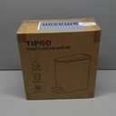 TIPGO Slim Bathroom Trash Can with Lid Soft Close, 6 Liter / 1.6 Gallon Stainless Steel Garbage Can with Removable Inner Bucket, Step Pedal, Small Trash Cans for Bedroom, Office, Kitchen (Black Gold)