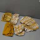 Assorted Kitchen Towels 16x26 inch 100% Cotton Set of 5 - Soft Absorbent Washable Tea Towel for Kitchen - Dish Cloths Towel with Hanging Loop - Quick Drying Dish Towels Mustard Yellow