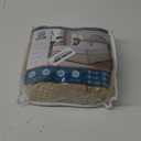 MIYE Pleated Waffle Weave Bed Skirt, Tailored Dust Ruffle 14 Inch Drop Easy Fit, Machine Washable,No Split Corners (Beige, Twin - 14" Drop)