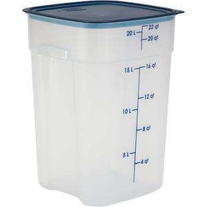 Cambro FreshPro 22 Quart (QT) Food Storage Container with Lid (Restaurant Grade) - for Food Prep, Commercial Kitchen, Pet and Dog Food Container (Translucent)