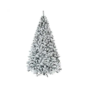 4.5ft Pre-Lit Premium Snow Flocked Hinged Artificial Christmas Tree w/150 Lights
