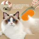 2 x Cloud Care Cat Brush, 2024 Best Cat Steam Brush,Defur Comb for Cats,3-in-1 Self-Cleaning Cat Brush with 360 Rotating Arm, Detachable Silicone Bristle Head (White)