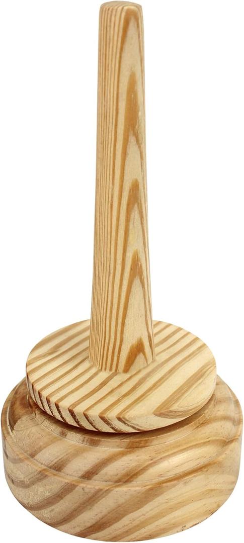 Iblay Wood Arts Wood Yarn Holder with Twirling Mechanism Classic Hand-Operated Winding and Dispensing Accessories, Presents for Craft Lovers7 Inch (Style-1)