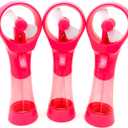 Outdoor Personal Water Misting Fan Handheld Battery Operated Cooling Fans Portable Mist Spray Fan for Sports Travel Beach (Pink)