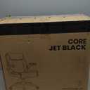 NEO Chair Desk Office Gaming Computer Chair Ergonomic Executive Mid-Back Leather with Adjustable Padded Flip-Up Armrests Cushion Wheels Swivel for Home Study Task (All Black)