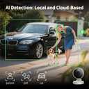 Aqara G100, 2K Indoor/Outdoor Security Camera, HomeKit Secure Video, 2-Way Audio, Spotlight Color/IR Night Vision, AI Detection, 140 FOV, Wi-Fi 6, Supports HomeKit, Alexa, Google and IFTTT, White