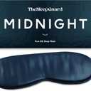 TheSleepGuard Pure Silk Sleep Mask [100% 6A Mulberry Silk, 22 Momme] Light Blocking Travel Essentials. Eye Masks for Sleeping. Black Oeko-Tex Blindfold. Eye Covers for Men & Women (Midnight Navy)