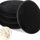 4 Pcs Round Memory Foam Chair Cushion 13'' Round Bar Stool Cushion Soft Memory Foam Anti Slip Seat Lumbar Support Pillow Home Decor Christmas Winter Gift for Bar Kitchen Living Room(Black)