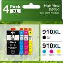 LEDES 910XL Ink Cartridges Combo Pack Replacement for HP Ink 910 XL Work with Office Jet Pro 8020 8025 8028 8035 Printer, Black and Color,4 Pack