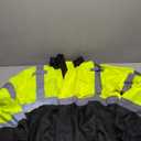 SKSAFETY 3-in-1 High Visibility Winter Bomber Jackets Zip Out Fleece Liner Reflective Safety Coats for men Waterproof ANSI/ISEA Class 3(Lime, Large)