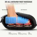 Medcursor Foot Massager with Heat - Shiatsu Feet Massage Machine Delivers Relief for Tired Muscles & Plantar, Deep Kneading Therapy, Multi-Level Settings for Home, Office Use, Size up to 13"