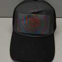 LED Hats,LED Display Screen Baseball Caps with Bluetooth APP Control Customizable Animations Text USB 5V LED Music Note Smart Cap for Christmas & Halloween Parties