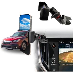 Outback Legacy Vent Phone Mount for 2020-2024 2025 Subaru Outback Legacy Accessories | Aluminum Telescopic Air Vent Phone Holder |Thick Case Friendly Car Mount for iPhone 16/15 Pro Max, Galaxy S24