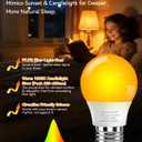 Neporal Amber Sleep Light Bulbs 1800K 4PK, 6W 40 Watt Equivalent, 99.96% Blue Blocking Soft Warm Light Bulbs A15, Amber Night Light E26 for Bedroom and Baby Nursery Light