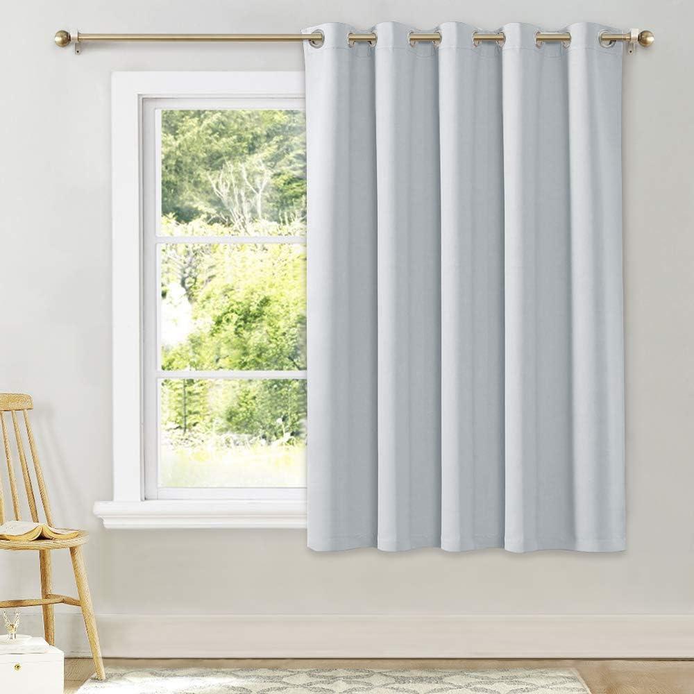NICETOWN Room Darkening Curtain - Window Treatment Thermal Insulated Grommet Room Darkening Curtain/ Drape for Bedroom (Cloud Grey, 1 Panel, 70 by 63)