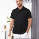 OYGSieg 5 Pack Polo Shirts for Men Quick Dry Short Sleeve T-Shirts Performance Mens Golf Shirts for Work Athletic (XL)