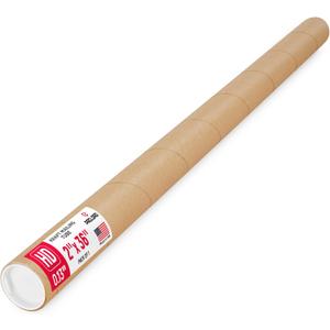 2" x 36" Heavy-Duty Reinforced Cardboard Mailing Tube, Pack of 1 Tube with 2 Caps Secure USPS Approved Great for Shipping and Storing of Prints, Artwork, Posters or Documents