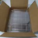 3X-Large 4 Tiers 17.7"X13"X13" Acrylic Display Case with 3 Division Boards, Clear Organizer Box Plastic Holder with Magnetic Door for Handbags, Purses, Boots, Figures, Book