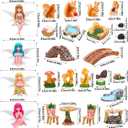 25Pcs Fairy Garden Accessories, Miniature Garden Ornaments Landscape Decorations Mini Fairy Figures Animal Plant Furniture Set for DIY Terrarium Potted Plants Dollhouse Desk Decor