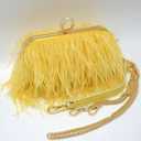 Miuco Women Feather Clutch Purse Shoulder Crossbody Bag Evening Handbags