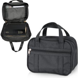 Durable Canvas Scripture Carrying Case | Protective Holder & Organizer for LDS Quad or Triple Combination | Book Bag for Scriptures (Black)