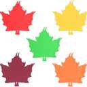 120 Pcs Maple Leaves Cutouts Paper Large Thanksgiving Fall Leaves Cutouts 4'' for Bulletin Board Thankful Tree Thanksgiving Party Decoration