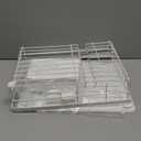 SNTD Dish Drying Rack - Small Dish Rack for Kitchen Counter, Stainless Steel Dish Drainer with Utensil Holder and Drainboard, 11" W x 15" L (White)