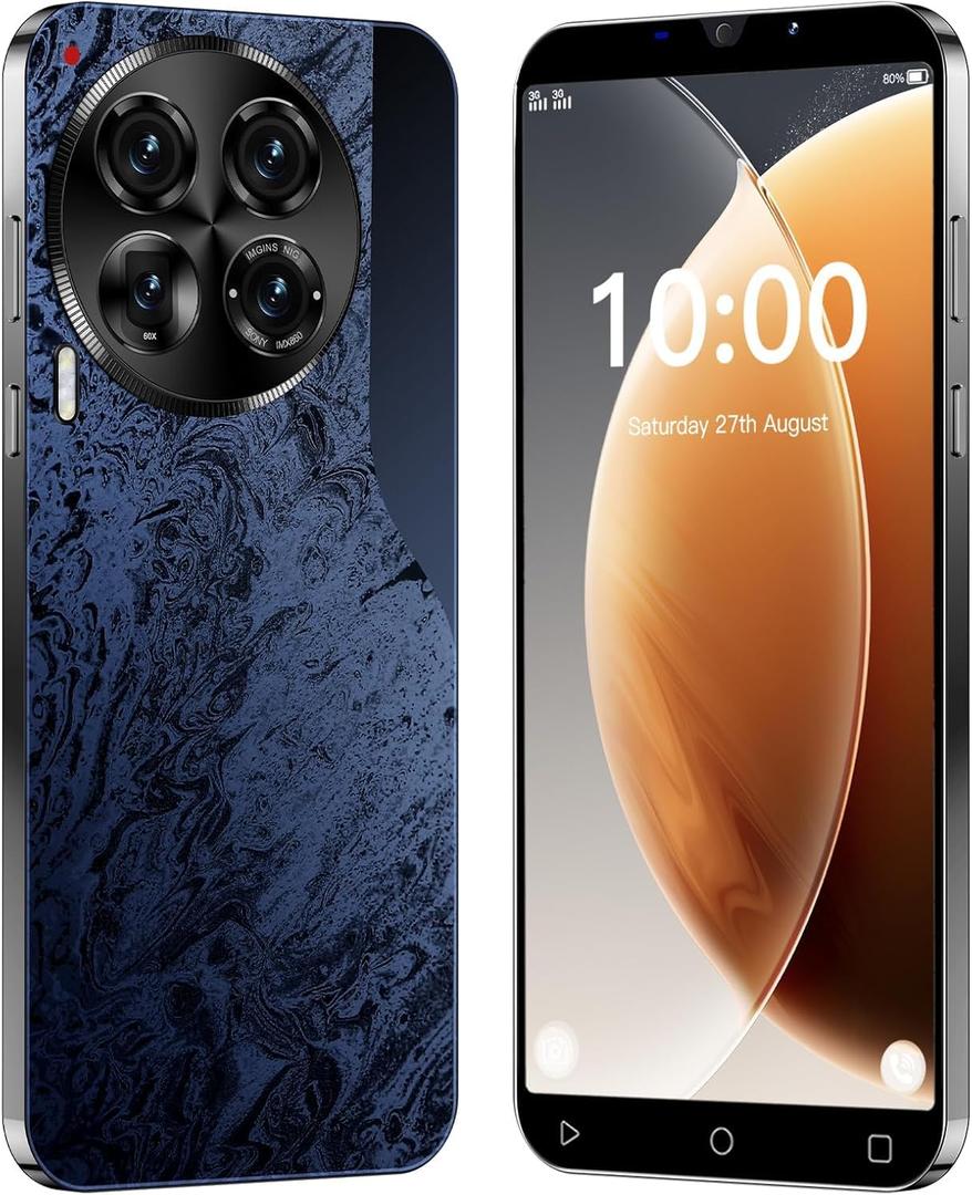 LilCost Cheap Mobile Phones, 16GB ROM,128GB Extension,5.0'' HD Display with 3000mAh Battery and Dual SIM, Dual Camera,Support WiFi/Bluetooth/Face Unlock Android Phone (Camon30premier-Black)