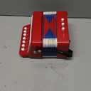 Tosnail Small Accordion, 10 Keys Buttons Control Musical Instruments for Beginners Learning, Red