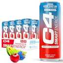 Cellucor C4 Smart Energy Drink - Sugar Free Performance Fuel & Nootropic Brain Booster, Coffee Substitute or Alternative | Cherry Berry Lime 12 Oz - 12 Pack BB: 06/2026