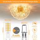 Sailstar G9 LED Bulb Dimmable 2700K Soft Warm White 6 Pack, T4 G9 4W Replacement for 40 Watts Halogen, Ceramic Bi Pin Base, 120V 400 Lumen 360Beam Angle, G9 Light Bulbs for Chandelier